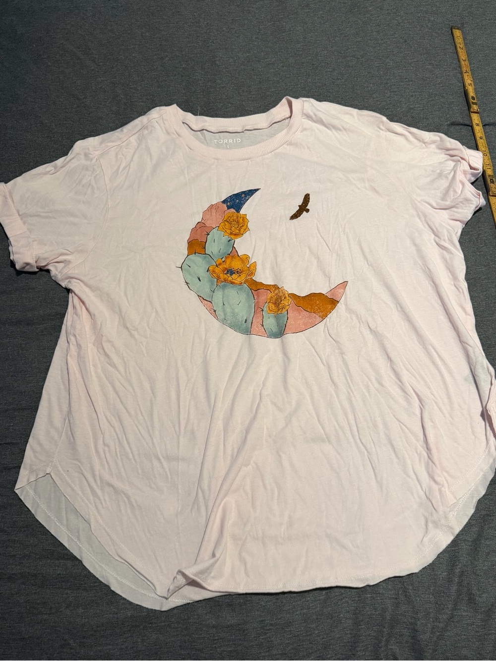 torrid Light Pink Crescent Cactus Graphic Tee
